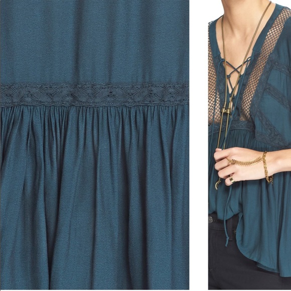 Free People Don’t Let It Go Peasant Top NWT - Picture 3 of 5